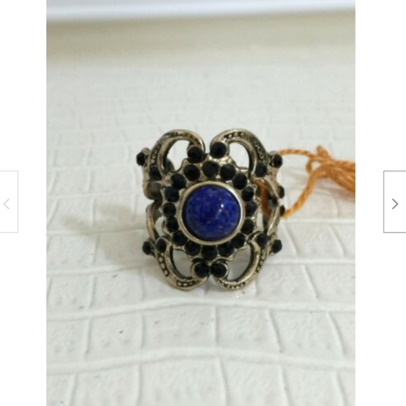 ETRO Lapis Lazuli Yellow Gold Plated Crystals RING